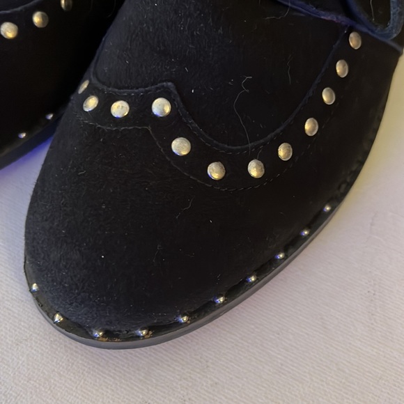 Musse & Cloud Black Flat Lace Up with Studded Trim. Worn once. - Picture 3 of 9